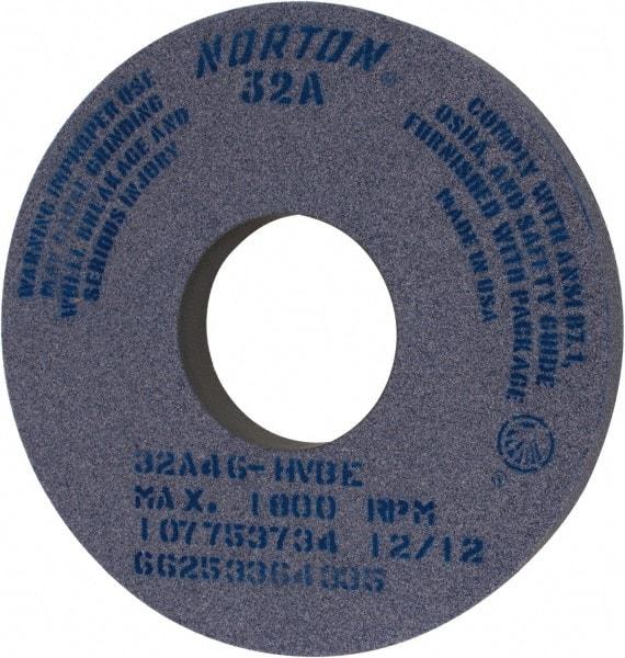 Norton - 14" Diam x 5" Hole x 1-1/2" Thick, H Hardness, 46 Grit Surface Grinding Wheel - Aluminum Oxide, Type 1, Coarse Grade, 1,800 Max RPM, Vitrified Bond, No Recess - A1 Tooling