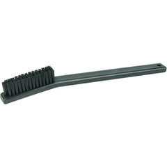 Small Hand Wire Scratch Brush, Straight Black Nylon Fill, Plastic Block, 4 × 15″ - A1 Tooling