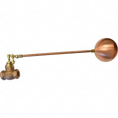 Control Devices - 1" Pipe, Brass & Bronze, Globe Pattern-Double Seat, Mechanical Float Valve - 100 psi, FIP End Connections - A1 Tooling