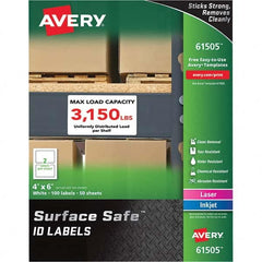 AVERY - Pack of (100), 4" x 6" White Polyester Durable Square Labels - A1 Tooling