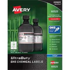 AVERY - Pack of (500), 2" x 4" White Synthetic Film ID Labels - A1 Tooling