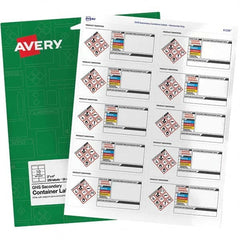 AVERY - Pack of (250), 2" x 4" White Paper ID Labels - A1 Tooling