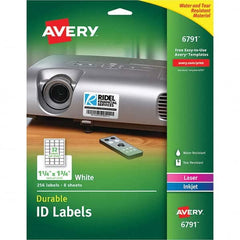 AVERY - Pack of (256), 1-1/4" x 1-3/4" White Paper Multipurpose Labels - A1 Tooling