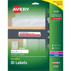 AVERY - Pack of (256), 5/8" x 3" White Paper Multipurpose Labels - A1 Tooling