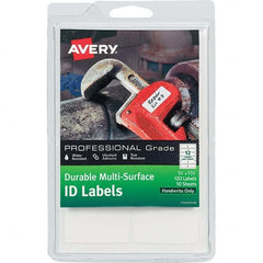 AVERY - Pack of (120), 3/4" x 1-3/4" White Paper Durable Square Labels - A1 Tooling