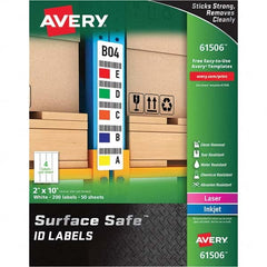 AVERY - Pack of (200), 2" x 10" White Polyester Durable Square Labels - A1 Tooling