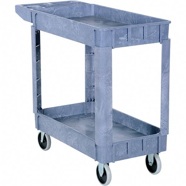 Vestil - 550 Lb Capacity, 17" Wide x 39-1/2" Long x 28" High Bin Cart - 2 Shelf, Plastic - A1 Tooling