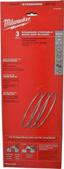 Milwaukee Tool - 3' 8-7/8" Long x 0.02" Thick, 10 to 14 Teeth per Inch, Portable Band Saw Blade - Bi-Metal Blade, High Speed Steel Teeth, Toothed Edge - A1 Tooling