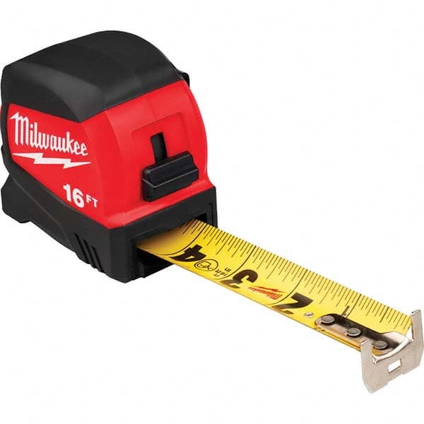 Milwaukee Tool - 16' x 1-3/16" Yellow/Black Blade Tape Measure - A1 Tooling