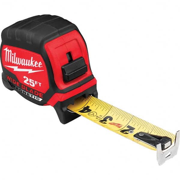 Milwaukee Tool - 25' x 1-5/16" Yellow/Black Blade Tape Measure - A1 Tooling