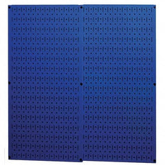 Wall Control - 32" Wide x 32" High Peg Board Storage Board - 2 Panels, Metal, Blue - A1 Tooling