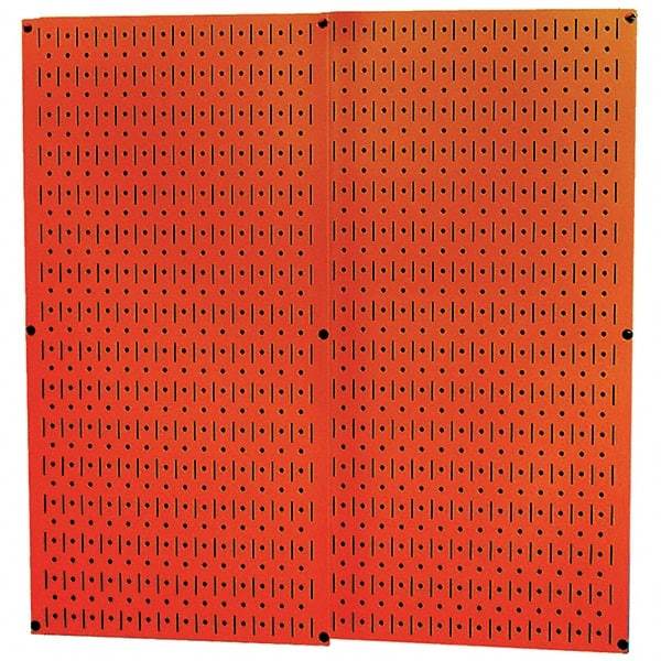 Wall Control - 32" Wide x 32" High Peg Board Storage Board - 2 Panels, Metal, Orange - A1 Tooling