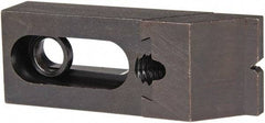 Jergens - 3-1/4" OAL x 1-1/2" Overall Width, Standard Grip Nose, Steel Manual Edge Clamp - Black Oxide Coating, 7/8" High, 1/2" Socket Cap Screw Slot, 2" Travel - A1 Tooling