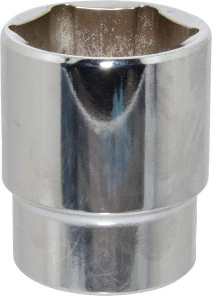 Proto - 1-3/8", 1/2" Drive, Standard Hand Socket - 6 Points, 2-1/8" OAL, Chrome Finish - A1 Tooling