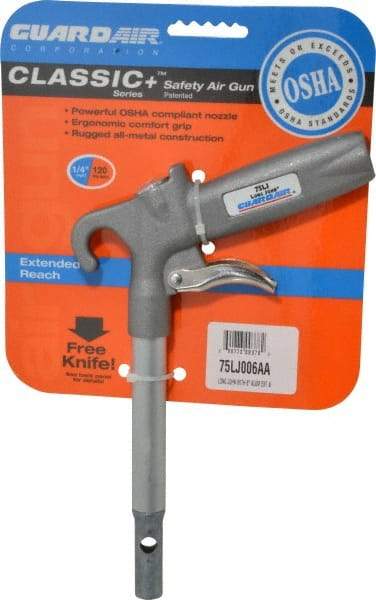 Guardair - 150 Max psi Pistol Grip Blow Gun - 1/4 NPT, 6" Tube Length, Aluminum - A1 Tooling