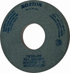 Norton - 14" Diam x 5" Hole x 1-1/2" Thick, I Hardness, 60 Grit Surface Grinding Wheel - Silicon Carbide, Type 5, Medium Grade, 1,800 Max RPM, Vitrified Bond, One-Side Recess - A1 Tooling