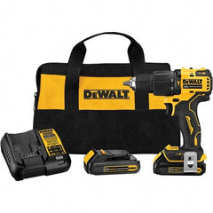 DeWALT - 20 Volt 1/2" Plastic Ratcheting Chuck Cordless Hammer Drill - 28500 BPM, 1650 RPM, Reversible - A1 Tooling