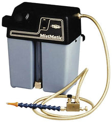 Trico - 2 Outlet, 1 Gallon Tank Capacity, High Density Polyethylene Tank Mist Coolant System - 8-1/2" Tank/Unit Length x 6" Tank/Unit Width x 10-1/2" Tank/Unit Height, 50 to 100 psi, 5' Coolant Line Length, 3" Hose Length - A1 Tooling