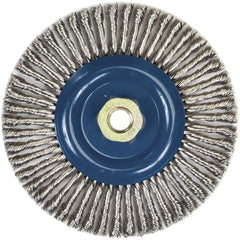 Norton - 6" OD, 5/8-11 Arbor Hole, Stringer Bead Stainless Steel Wheel Brush - A1 Tooling