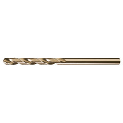 #10 RHS / RHC HSS-CO 8% (M42) 135 Degree Split Point NAS907 Type J Cobalt Heavy Duty 6″ Extended Length Drill - Straw / Gold Oxide