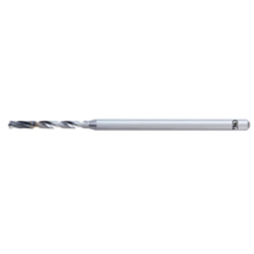 1.1 mm Dia. × 3 mm Shank × 11 mm Flute Length × 55 mm OAL, 5xD, IchAda, 2 Flute, No, Solid Carbide Drill - Exact Industrial Supply