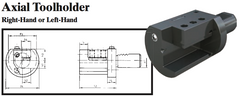 VDI Axial Toolholder (Right-Hand) - Part #: CNC86 35.5025R - A1 Tooling