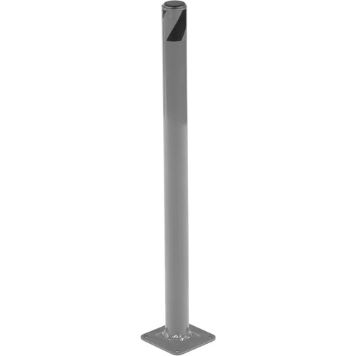 Steel Pipe Safety Bollard 24″ × 1.75″ Gray