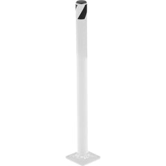 Steel Pipe Safety Bollard 24″ × 1.75″ White