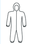White SMMMS Coverall w/ Zipper Front, Hood, Elastic Wrists & Ankles 3XL - A1 Tooling