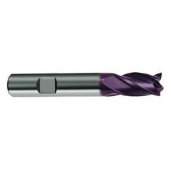 10mm Dia. x 66mm Overall Length 4-Flute Square End Solid Carbide SE End Mill-Weldon Shank-Center Cut-Firex - A1 Tooling