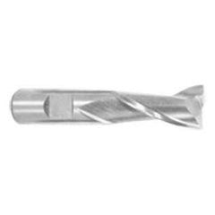 1-1/2 Dia. x 4-1/8 Overall Length 2-Flute Square End High Speed Steel SE End Mill-Round Shank-Center Cut-Uncoated - A1 Tooling