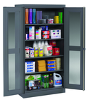 36"W x 18"D x 72"H C-Thru Storage Cabinet, Knocked-Down, with 4 Adj. Shelves, Easy Viewing into Cabinet - A1 Tooling