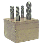 4 Pc. HSS Ball Nose Single-End End Mill Set - A1 Tooling