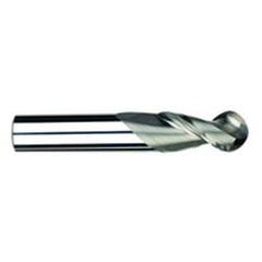 1/4" Dia. - 2-1/2" OAL - Uncoat CBD-Ball End HP End Mill-2 FL - A1 Tooling