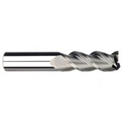 1/4" Dia. - 1-1/4" LOC - 3" OAL - .030 Radius 3 FL Carbide S/E HP End Mill-Uncoated - A1 Tooling