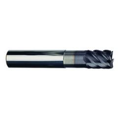 3/8" Dia. - 1/2" LOC - 2-1/2" OAL - .020 Radius 6 FL Carbide S/E HP End Mill-TiAlN-x - A1 Tooling