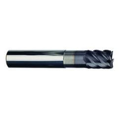 3/8" Dia. - 1/2" LOC - 2-1/2" OAL - .020 Radius 6 FL Carbide S/E HP End Mill-TiAlN-x - A1 Tooling