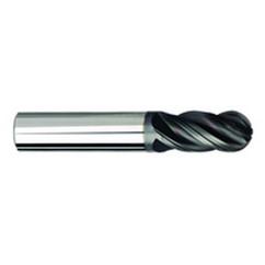 1/8" Dia. - 1-1/2" OAL - AlTiNX CBD-Ball End HP End Mill-4 FL - A1 Tooling