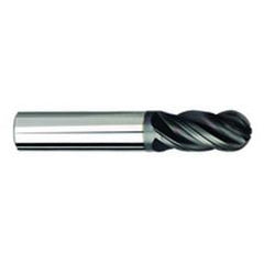 3/8" Dia. - 2-1/2" OAL - AlTiNX CBD-Ball End HP End Mill-4 FL - A1 Tooling