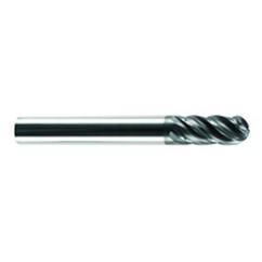 1/4" Dia. - 3/4" LOC - 2-1/2" OAL - Ball Nose 5 FL Carbide S/E HP End Mill-AlCrN-X - A1 Tooling