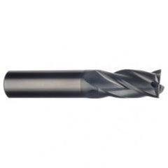 3/4 Dia. x 4 Overall Length 4-Flute Square End Solid Carbide SE End Mill-Round Shank-Center Cut-AlTiN - A1 Tooling