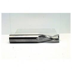 11mm Dia. x 76mm Overall Length 2-Flute Square End Solid Carbide SE End Mill-Round Shank-Center Cut-TiN - A1 Tooling