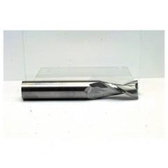 8mm Dia. x 63mm Overall Length 2-Flute Square End Solid Carbide SE End Mill-Round Shank-Center Cut-TiN - A1 Tooling