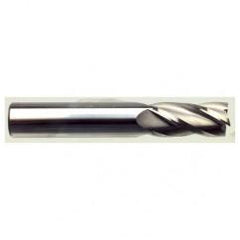 10mm Dia. x 70mm Overall Length 4-Flute Square End Solid Carbide SE End Mill-Round Shank-Center Cut-TiN - A1 Tooling