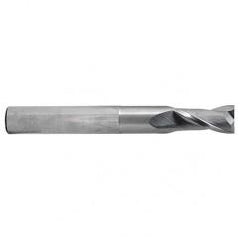 1/2 Dia. x 6 Overall Length 2-Flute Square End Solid Carbide SE End Mill-Round Shank-Center Cut-Uncoated - A1 Tooling