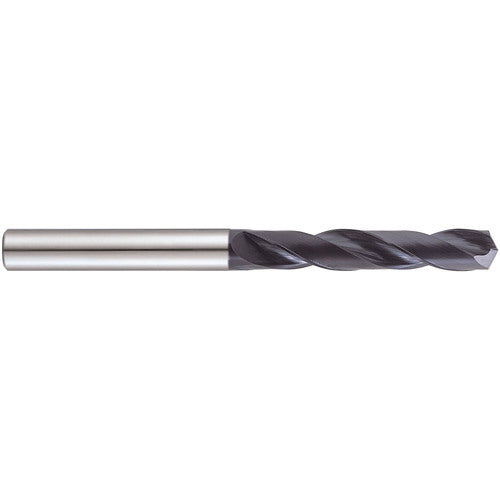 13.4 mm Dia. × 14 mm Shank × 60 mm Flute Length × 107 mm OAL, 3xD, 140°, TiAlN, 2 Flute, External Coolant, Straight Solid Carbide Drill - Exact Industrial Supply