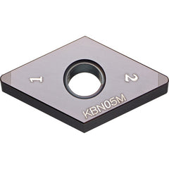 DNGA 433 MEP KBN05M, 3/64″ Corner Radius, 3/16″ Thick, 1/2″ Inscribed Circle, MEGACOAT, Diamond, Turning Indexable Insert - Exact Industrial Supply