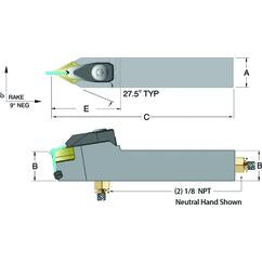 ADDPNN20-4D - 1-1/4 x 1-1/4" Neutral Toolholder - A1 Tooling