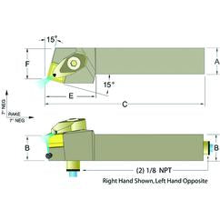 ADSRNL12-4B 3/4 x 3/4" LH Toolholder - A1 Tooling