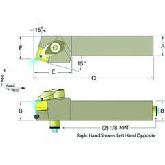 ADSRNR16-4D 1 x 1" RH Toolholder - A1 Tooling